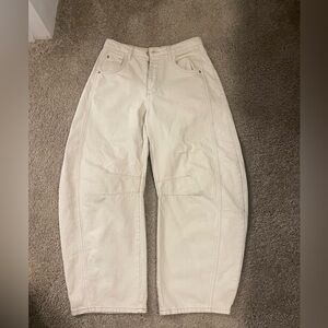 Off white free people barrel jeans